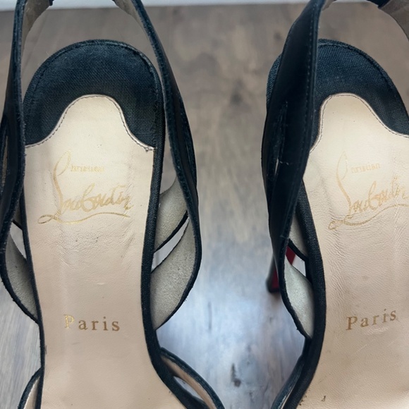 Christian Louboutin Leather Slingback Sandals Sz 36.5 - Picture 2 of 8